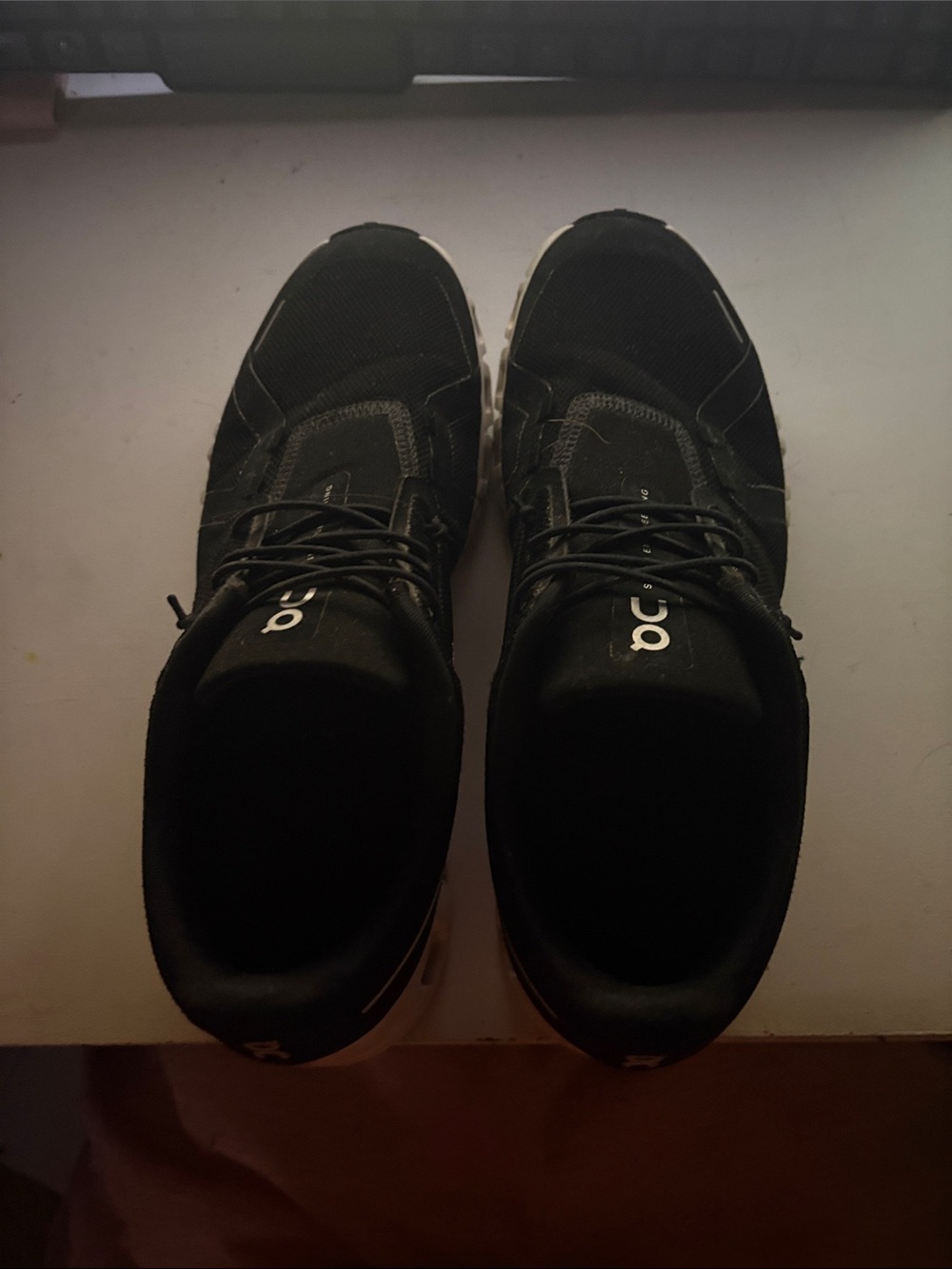 On Running Men's Cloud Trainer in Black with White Sole